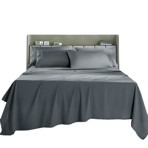 Soft Cooling Bedding 100% Bamboo Bed <b>Sheets</b> Set <b>Flat</b> <b>Fitted</b> <b>Sheet</b> Sets - Product Image 1