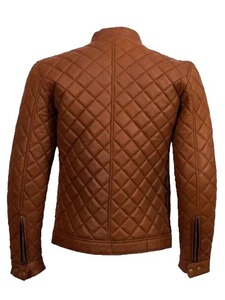 เสื้อแจ็คเก็ตคาเฟ่เรเซอร์บุผ้านวมสีน้ำตาลสำหรับผู้ชาย - Product Image 2