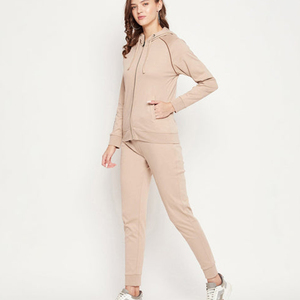 Ensemble de survêtement OEM pour femme : sweat à capuche et pantalon de jogging, 100 % coton molletonné, 2 pièces - Product Image 2
