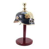 Casque Pickelhaube impérial prussien en agate noire dorée Tanishka Exports, armure en cuir de qualité supérieure, fabriqué à la main, durable, meilleur cadeau