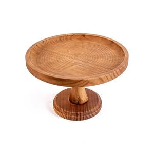 Expositor de pasteles único, elegante soporte de madera con vetas, soporte de pasteles rústico moderno, elevador decorativo para postres, soporte de pastel hecho a mano. - Product Image 4