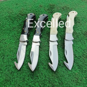 มีดพับได้แบบพกพาทำมือ J2ใบมีดเหล็กเคลือบเงาด้ามจับทำจากเรซิ่นกันสนิมปุ่มกดสไตล์เปลี่ยนฝาครอบหนังฟรี - Product Image 1