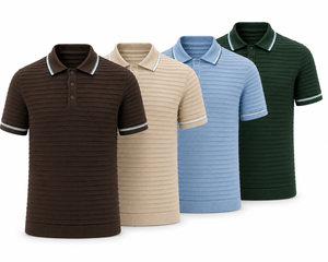 Polo de punto acanalado de manga corta para hombre, transpirable, ligero, de poliéster/algodón, con cuello en bloques de color, estilo casual. - Product Image 2