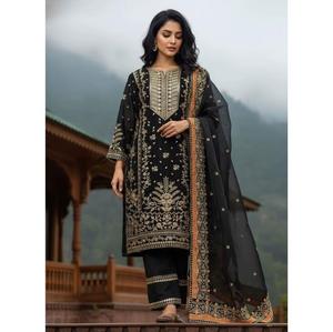 Designer <b>Kurti</b> and Plazzo Set for Women Latest Ethnic Wear Comfortable Stylish Outfit Perfect for Wedding Festive and Party - Product Image 1