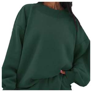 Sudadera de Forro Polar Casual de Invierno para Mujer, Personalizada al por Mayor, con Cuello Alto, Logotipo Frontal Bordado en 3D, Ecológica - Product Image 1