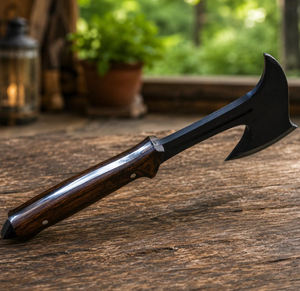 Hache tactique en acier carbone forgé à la main avec manche en bois de rose, outil de camping, de survie en extérieur, tomahawk, pour garçons d'honneur - Product Image 4
