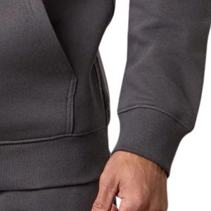 <b>Mens</b> Charcoal <b>Grey</b> Pullover Hoodie Casual Fleece <b>Sweatshirt</b> Long Sleeve Athletic Streetwear Hoodie - Product Image 6