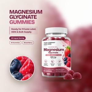 Gomitas de Glicinato de Magnesio 100mg, Suplemento Dietético Mineral Quelado, Marca Privada OEM, Botella de 60 Gomitas - Product Image 4