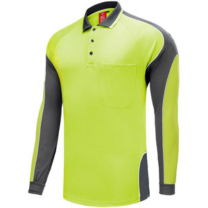 เสื้อทำงานแบบสะท้อนแสง Hi Vis ผ้าถักเนื้อผ้าฝ้ายกันยับ ทนทานต่อการใช้งาน - Product Image 3