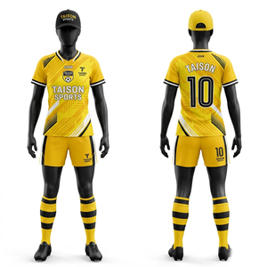 Uniforme de fútbol transpirable de poliéster interlock premium de 150 GSM, rosa y blanco con paneles geométricos, sublimación y logotipo personalizado. - Product Image 5