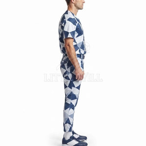 Ensemble d'uniformes de baseball pour hommes adultes de qualité supérieure, tissu en polyester respirant et léger, personnalisable, vêtements d'entraînement pour les sports d'équipe - Product Image 4