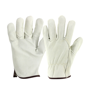 Gants de travail en cuir de vachette de qualité supérieure, durables, avec protection du pouce, adaptés à la conduite de camions, aux travaux d'entrepôt et au jardinage - Product Image 1