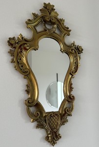 Grand miroir mural vintage orné, style Art déco - Product Image 1