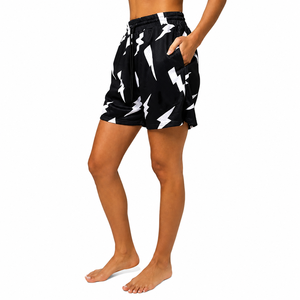 Shorts de Baloncesto de Malla con Estampado de Rayos para Mujer, Personalizados, de Secado Rápido, para Gimnasio y Entrenamiento, Ropa Deportiva OEM ODM - Product Image 3