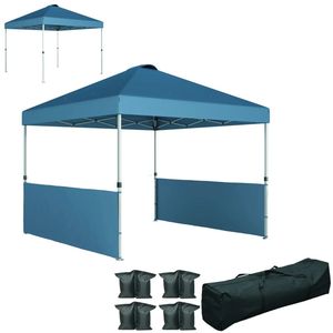 Tenda a Baldacchino Pop-Up Blu Mare, Parasole, Carport, Pergola - Riparo Versatile per Esterni - Product Image 5