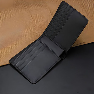 Black Genuine <b>Leather</b> Bifold <b>Wallet</b> <b>Men</b> Inside Zipper Coin Compartment Clear Id Window <b>Card</b> Holder Cash Animal Pattern Top Purse - Product Image 4