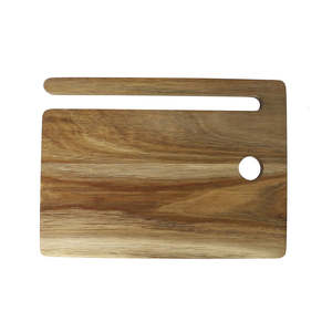 Planche à découper en bois massif épais |   Planche à découper lisse et polie pour la viande, le poisson et les légumes - Product Image 4