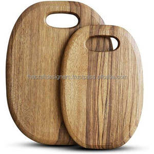 Ensemble de 2 planches à découper portugaises, planches à pizza et à fromage, faites à la main en acacia véritable, planches à découper et plats de service, conformes aux normes alimentaires. - Product Image 2