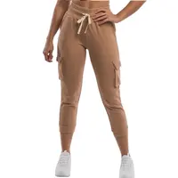Pantalones de chándal de talla grande para mujer, Joggers Cargo, conjunto de pantalón de chándal personalizado bordado, tecnología polar, OEM, 2022