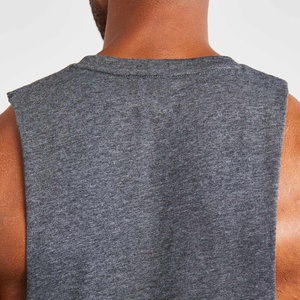Nuevo diseño, camisetas sin mangas para hombre con logo personalizado, de algodón acanalado, transpirables, con aberturas en las axilas, camiseta sin mangas transpirable para gimnasio. - Product Image 6