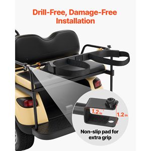 Supporto Portatile per Sacca da Golf 53.9 X 7.7 X 2.4 Pollici Compatibile con la Maggior Parte dei Carrelli da Golf 2+2, Tubi Quadrati da 1.2 Pollici sul Sedile Posteriore, Regolabile in PU - Product Image 3
