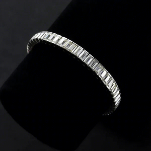 Bracelet tennis unisexe en or avec diamants de laboratoire taille baguette, bijoux fins classiques pour mariage, vente en gros, haute qualité - Product Image 3