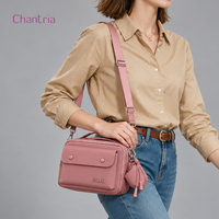 Tas Selempang Wanita Chantria Sac dengan Tali Lepas Pasang dan Kantong Luar untuk Aktivitas di Kota