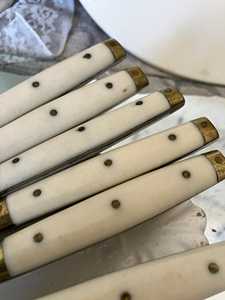 ชุดมีดเนย สแตนเลส ขอบตรง ด้ามจับสีงาช้าง อุปกรณ์ครัว - Product Image 4