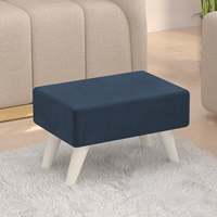 Pufes Otomanos Multiusos de Madera Sintética Midase, Taburetes Suaves, Reposapiés, Asientos, Juego de 4 Pufes de Espuma