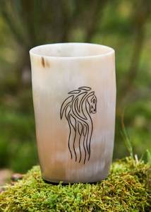 Vaso de Cuerno de Búfalo Redondo, Imitación Antigua Pulida, Duradero, Decoración para el Hogar, Artesanía Natural, Vaso de Cuerno - Product Image 6