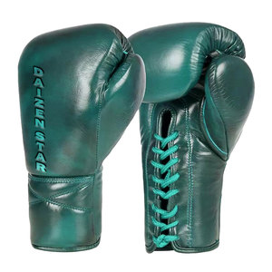 Guantes de Boxeo Daizen de Cuero con Cordones, Color Marrón Oscuro, Correa de Muñeca Ajustable, Equipo de Entrenamiento para Adultos, Empaque Personalizable con Impresión en Lámina - Product Image 4