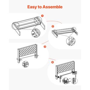 Lit King Size Confortable à Hauteur Réglable, Capitonnage Diamant, W84.1 X H (54.33-60.24) X Lit Rembourré Confortable - Product Image 6