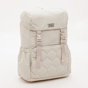 White Quilted Flap <b>Backpack</b> Fashion Casual <b>Backpack</b> Daily All-match Bag - Product Image 2