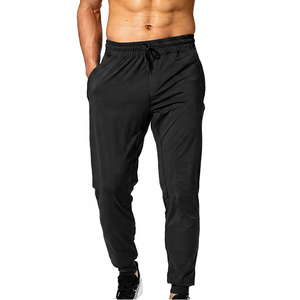 Pantalon décontracté pour homme, léger, taille haute élastique, poches latérales, tissu tricoté respirant - Product Image 5