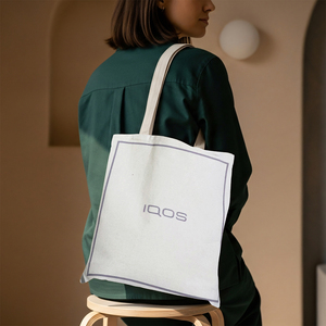 Customized Logo and Print at Affordable price <b>Long</b> Handle Eco-Friendly Reusable Cotton Shopping Tote <b>Bag</b> with Multiple Sizes. - Product Image 2