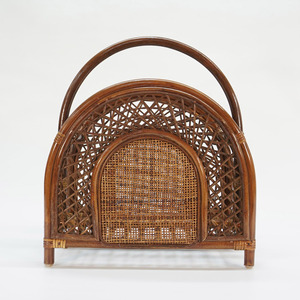 Decoración de mesa, revistero de ratán, soporte para revistas hecho a mano, accesorios de oficina - Product Image 4