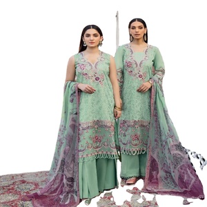 Ramsha Volume ANDAAZ Luxury Lawn Collection Pakistani Indian Shalwar Kameez Trajes Ropa de fiesta formal en tela de césped de alta calidad - Product Image 1
