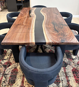 Premium Live Edge Wood and <b>Epoxy</b> Resin <b>Coffee</b> & Dining <b>Table</b> Handmade Home Decor - Product Image 5