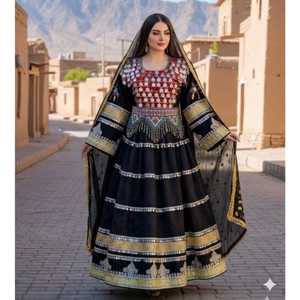 Robes tribales afghanes Kuchi pour femmes, 100% haute qualité, respirantes, grandes tailles, robe de mariée, appliques en dentelle, robe afghane - Product Image 2