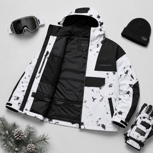 Veste de snowboard haut de gamme, vêtements d'extérieur d'hiver, veste de snowboard conçue avec un tissu résistant au vent, construction hydrofuge, confort - Product Image 4