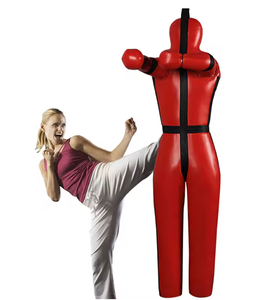 Saco de Boxeo de PU Negro y Rojo para Entrenamiento de Artes Marciales y Golpeo para Adultos - Product Image 3