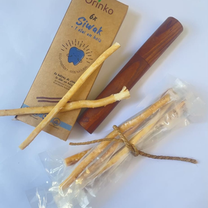 Natural Teeth Cleaning Miswak Stick Pack of 3 Fresh Organic Herbal Sticks with Wooden Holder Miswak Fresh Breath - Product Image 1