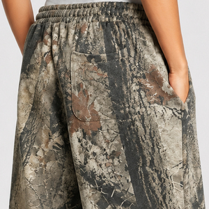 Pantalon de jogging surdimensionné pour femme OEM, camouflage contrastant, en molleton de coton premium, respirant, style streetwear décontracté, pantalon de survêtement pour femme - Product Image 4