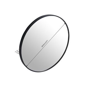 24 \ "grande Design circolare specchio rotondo nero da parete - Product Image 5