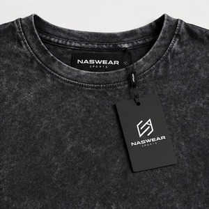 Camiseta Acid Wash para Hombre, Alta Calidad, 250 GSM, Corte Holgado, Estampado Vintage Lavado, Ropa con Acabado Acid Wash, Venta al Por Mayor, Logotipo Personalizado - Product Image 5