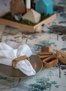 Anneau de serviette en bois artisanal pour la décoration de table de style bohème, collection d'accessoires de présentation, design haut de gamme - Product Image 4
