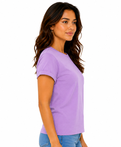 Camiseta de Verano para Mujer, Más Vendida, con Puños Enrollados, Apliques 3D, Estampada, Ligera, Transpirable, Ecológica, con Logotipo Personalizable - Product Image 6