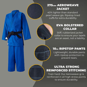 Kimono de Judo pour Enfants et Adultes – Léger et Confortable – Tenue d'Entraînement d'Arts Martiaux avec Col et Ceinture Renforcés – Spécial Marché Américain - Product Image 3