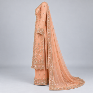 Vestido Mehndi Premium para Mujer con Bordado Elegante, Colores Ricos y Diseño Gracioso para Celebraciones de Boda y Vestidos Casuales - Product Image 3