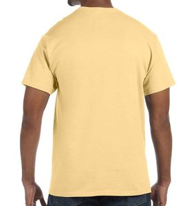 Camiseta Amarilla Premium para Hombre al por Mayor, Cuello Redondo, Manga Corta, Personalizable, Color Amarillo Pastel, Algodón - Product Image 2